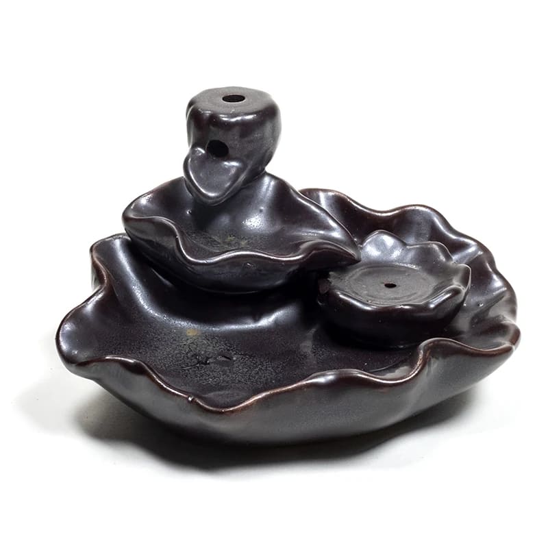 Brucia incenso fontana a riflusso in ceramica laghetto loto