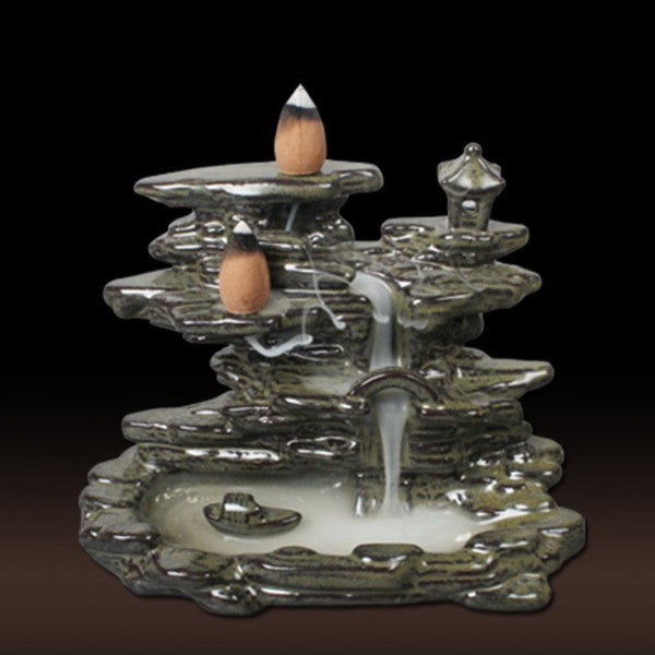 Brucia incenso fontana a riflusso in ceramica Kyoto